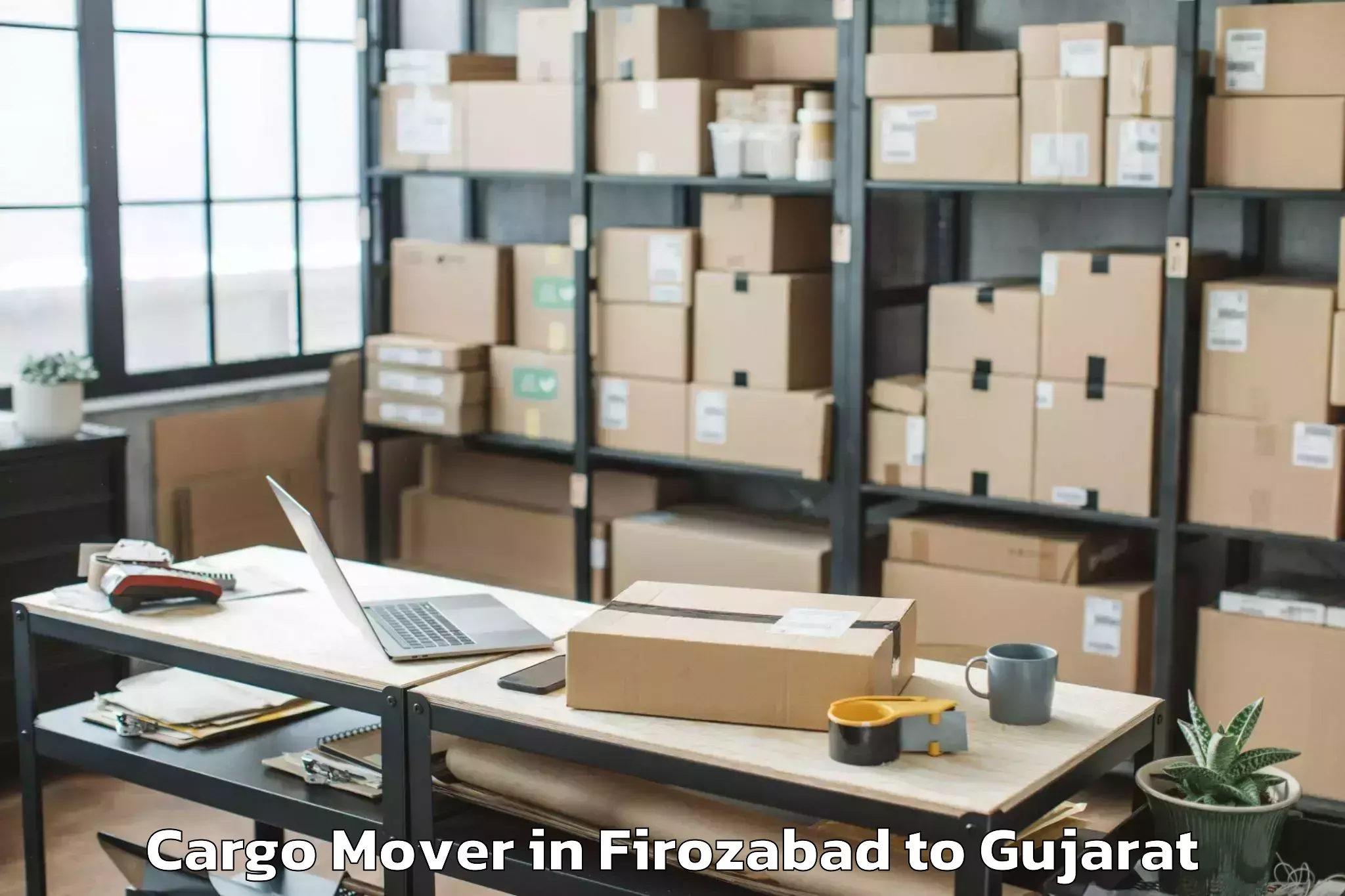 Top Firozabad to Rajpipla Cargo Mover Available